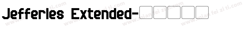 Jefferies Extended字体转换